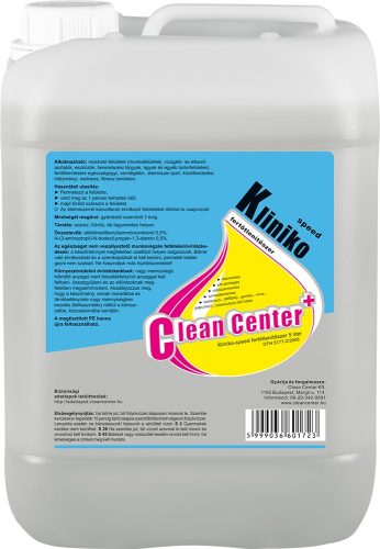 Kliniko-Speed fertőtlenítő tisztítószer 5 liter