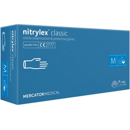 Nitrylex Classic Blue púdermentes kesztyű 100 db 