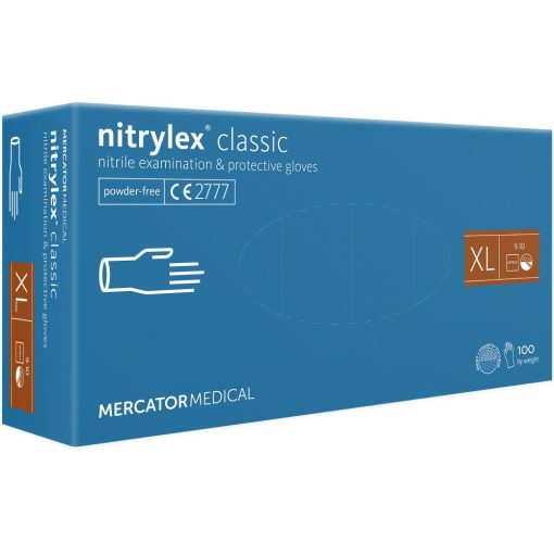 Nitrylex Classic Blue púdermentes kesztyű "M" 200 db